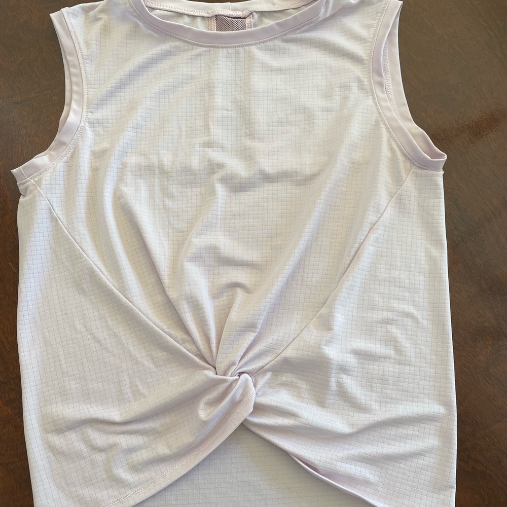 Lucky in love light pink knot top small
